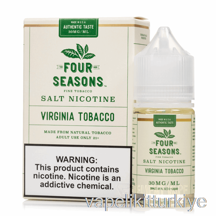 Vape Kalem Vape Mate Virginia Tütün Tuzu - Dört Mevsim - 30ml 30mg